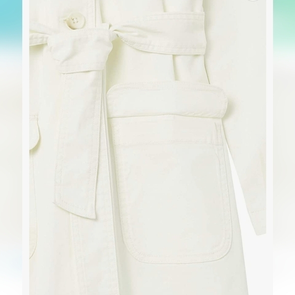 NWT Daily/Ritual Stretch Twill Trench Coat-Sweet Corn - Picture 4 of 14